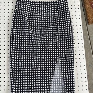 Black and White Checkered Skirt